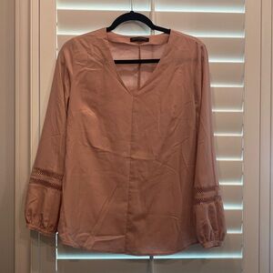 Light Pink Long Sleeve Banana Republic Blouse